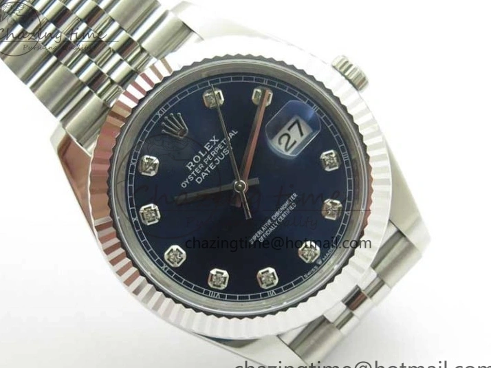 0406 Cozy New DateJust 41 126334 ARF 1:1 Best Edition 904L Steel Blue Diamonds Dial on Jubilee Bracelet A 2548